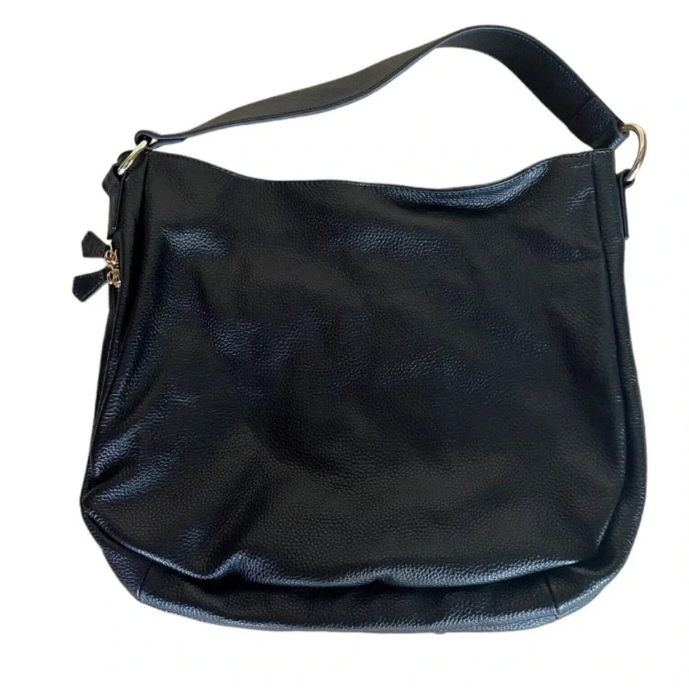 Laggo The Taylor Black Pebble Leather Bag